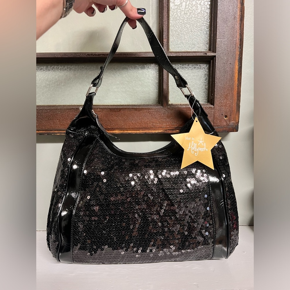 Hot In Hollywood Black Sequin Purse